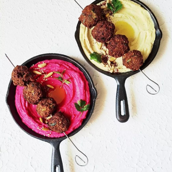 Roasted Beetroot Hummus & Falafel