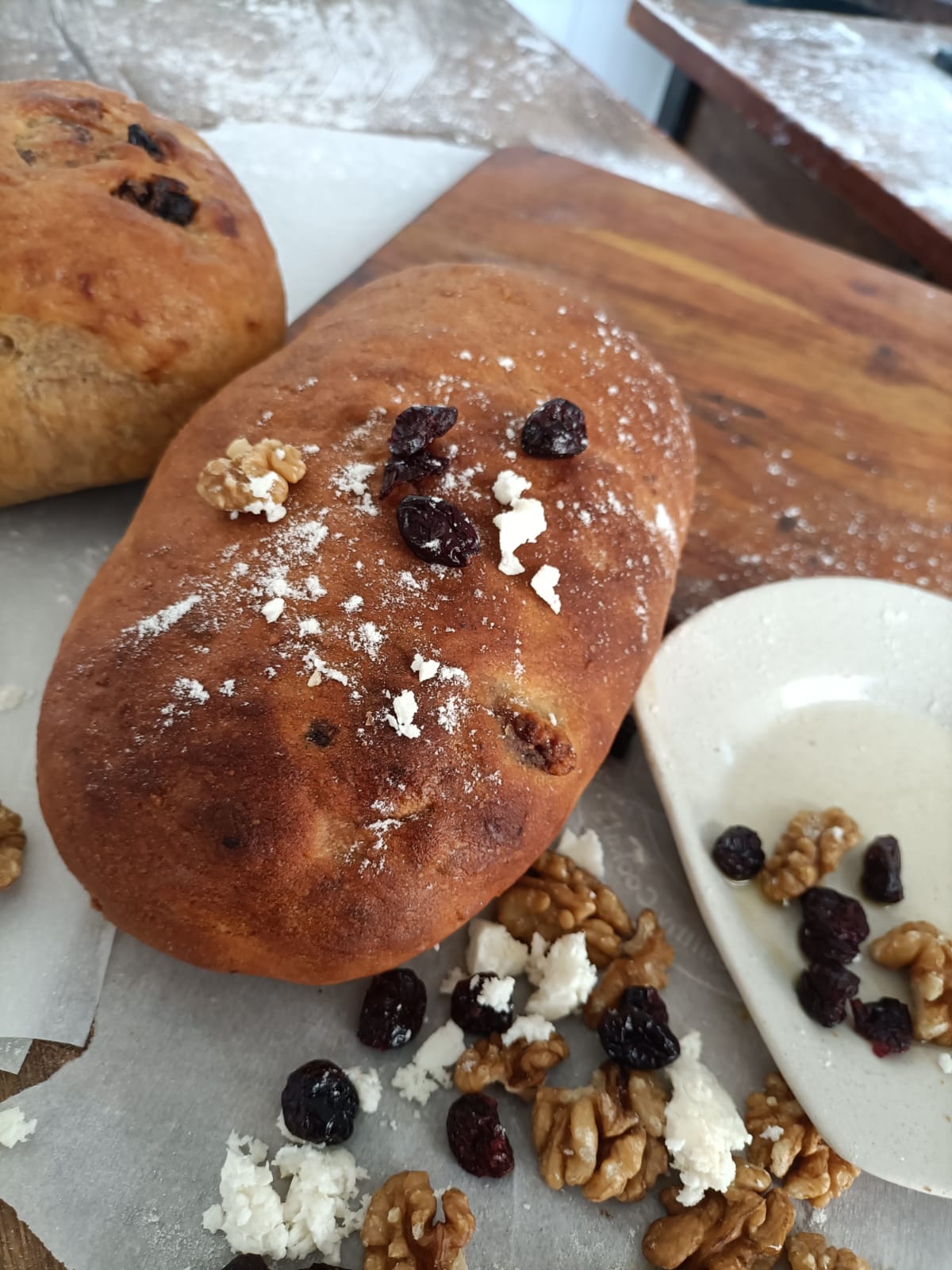 Cranberry, Feta and Walnut Crusty Loaf