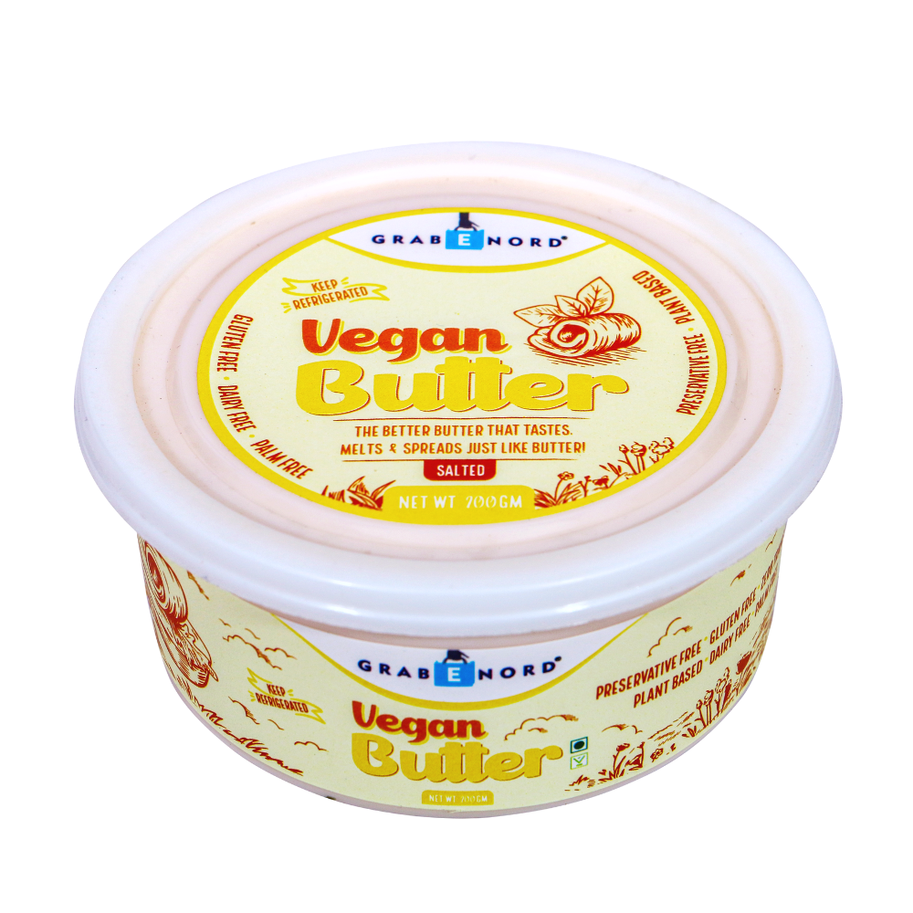 VEGAN BUTTER PLANT BASED, PRESERVATIVE FREE, GLUTEN FREE – 200G | MADE WITH COCONUT OIL | IT TASTES & MELTS JUST LIKE BUTTER!